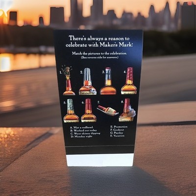 Makers Mark Celebration Table Tents. Set Of 6 Free Shipping