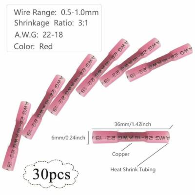 200 Connettori Termorestringenti Per Cavi 0,2-0,5 Mm&sup2; - Giunzioni Saldate A Scatto Per Elettricista