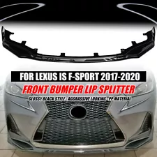 Gloss Front Bumper Lip Splitter For LEXUS IS200t IS300 IS350 F Sport 2017-20