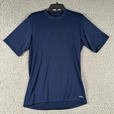 Vtg Patagonia Capaliene Shirt Mens Medium Blue Base Layer Made In USA Flaws