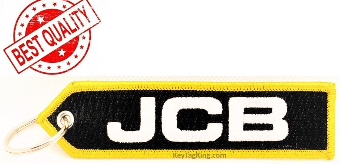 F-JCB Keychain Embroidered Fabric Keychain Patch Vehicle Key Tag