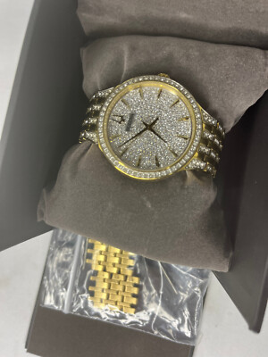 Bulova C935418 Phantom Crystal Watch Gold/Silver Mens NICE