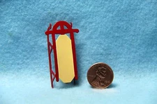 Dollhouse Miniature Small Wood Winter Christmas Sled IM65363