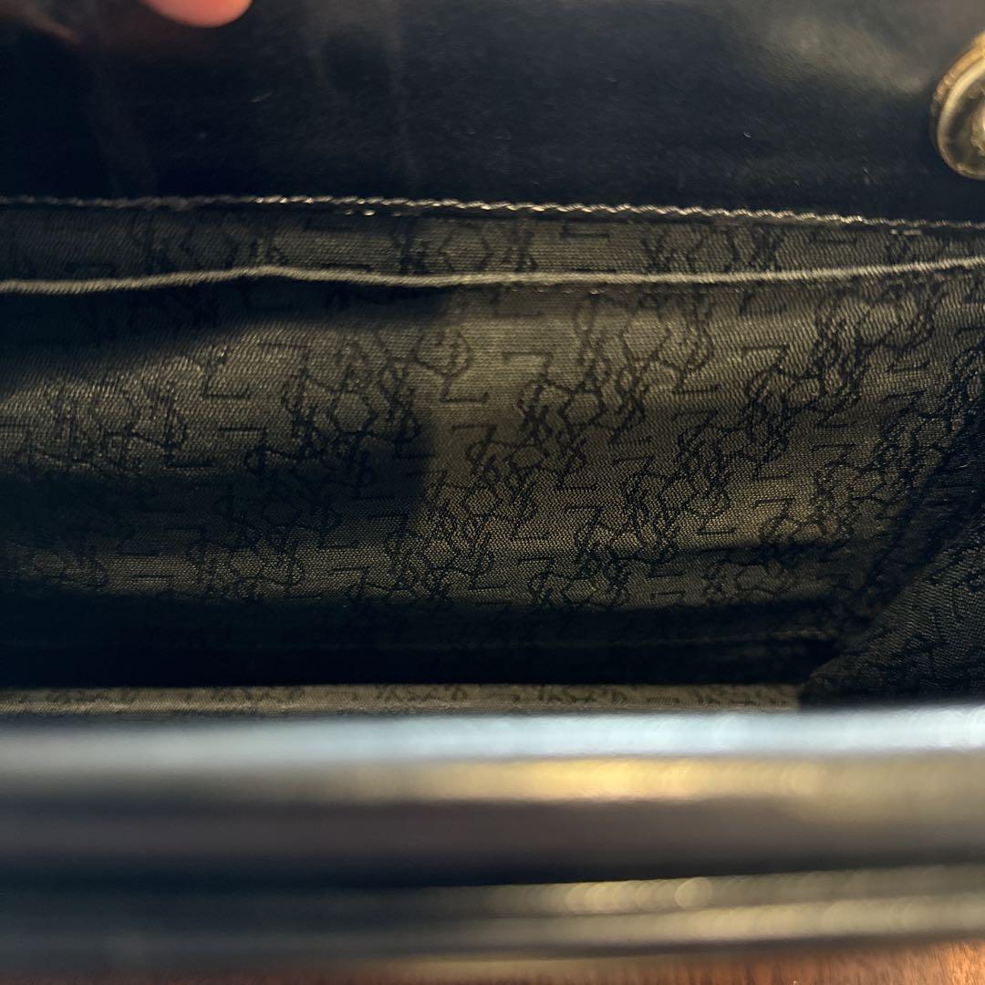 Borsa pochette Saint Laurent in pelle Ysl originale nera media donna Francia