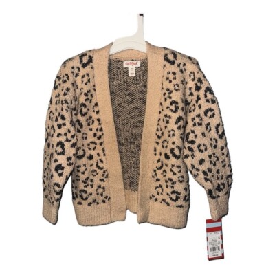 Cat & Jack Girls Leopard Print Open Front Cardigan 12 mo | eBay