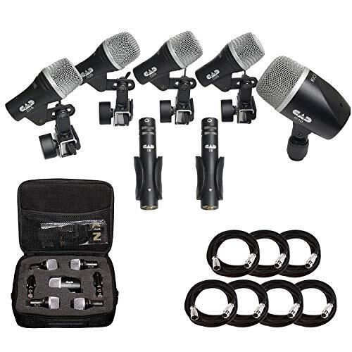 Cad Audio Stage7 Premium 7-Piece Drum Instrument Mic Pack with Vinyl Carrying Ca