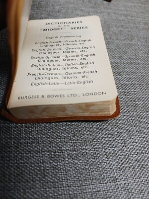 Vintage Burgess & Bowes Dictionary Midget Series Lot of 4 English