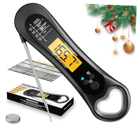 Meat Thermometer Digital, Instant Read Meat Thermometer for Grill and Cooking,-image