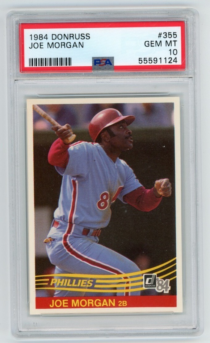 1984 Donruss #355 Joe Morgan Cincinnati Reds HOF PSA 10 Gem Mint