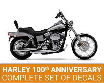Harley Davidson 100th Anniversary Dyna Wide Glide decals stripes full set # 105
