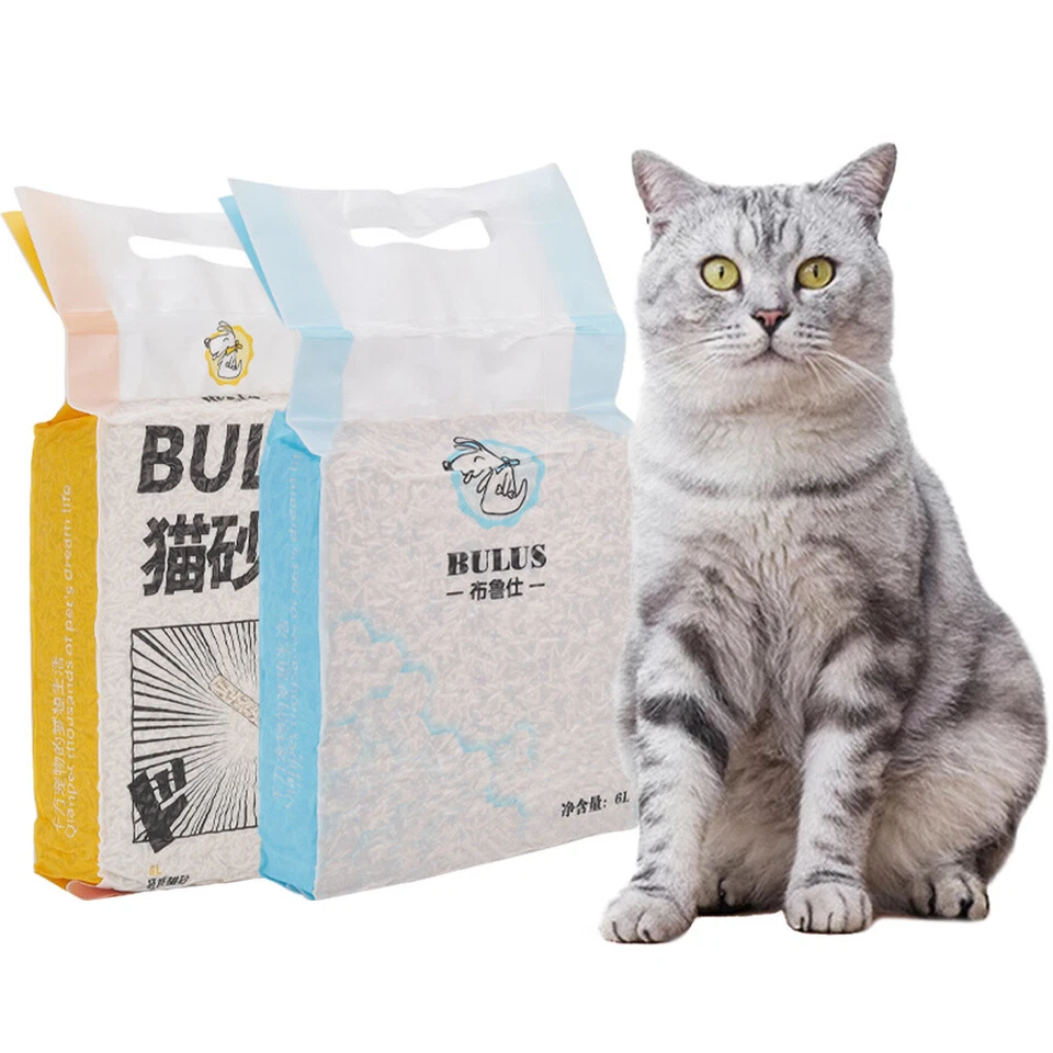 LIFELOOK 6L Cat Litter Clumping Low Tracking Kitten Tofu for Cat Litter Tray Odor Control
