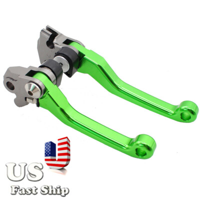 FXCNC Aluminum Dirt Bike Levers - Foldable Brake & Clutch Lever Set For Kawasaki KX250F KX450F