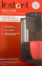 Instant Solo Café Single Serve Coffee Maker (8-10-12 Cups) Model SSCM-1100