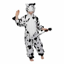 Childrens Black & White Cow Farm Yard Animal Fancy Dress Up Halloween Costume