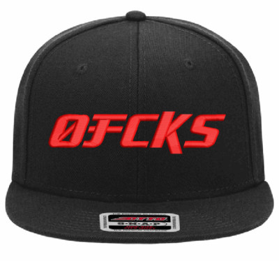 Zero Fuks Given Embroidered Flat Bill Snapback Cap Hat