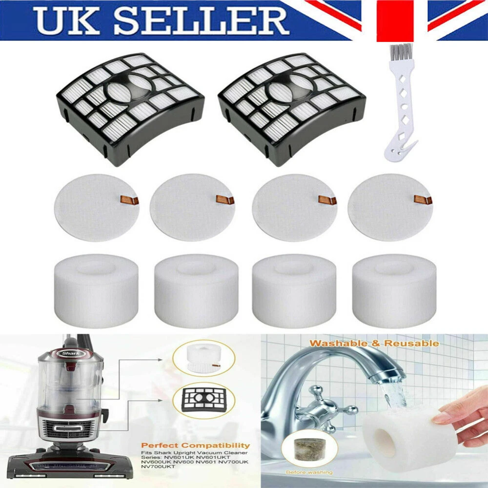 Vacuum Filter Kit for Shark Lift Away NV601UK NV601UKT NV600UK NV700UK NV700UKT