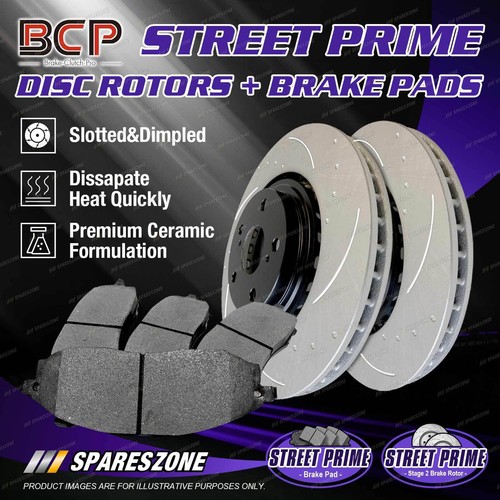 Hawk Talon Drilled & Slotted Rear Brake Rotor Set | 2005-2007 Subaru Impreza WRX STI (HTC4915) main image 0
