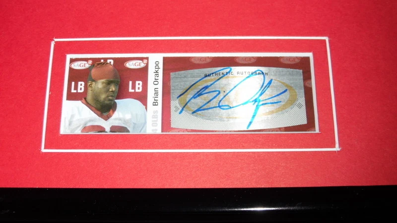 Exhibición de fotos firmada por Brian Orakpo enmarcada 11x14 SAGE Washington Foto 2 de 2