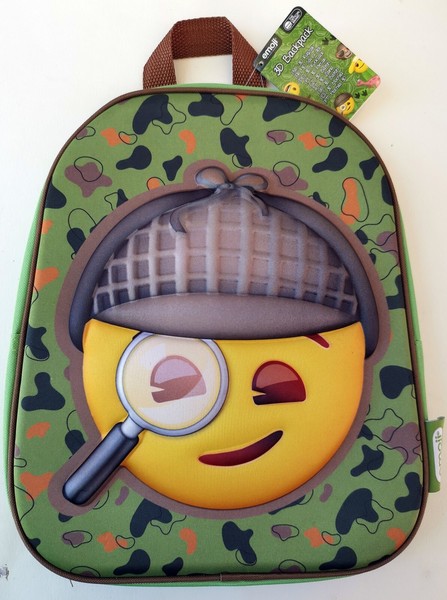 Emoji 3D Rucksack Kinder Leicht Gepolsterten Schulterriemen Smiley-image