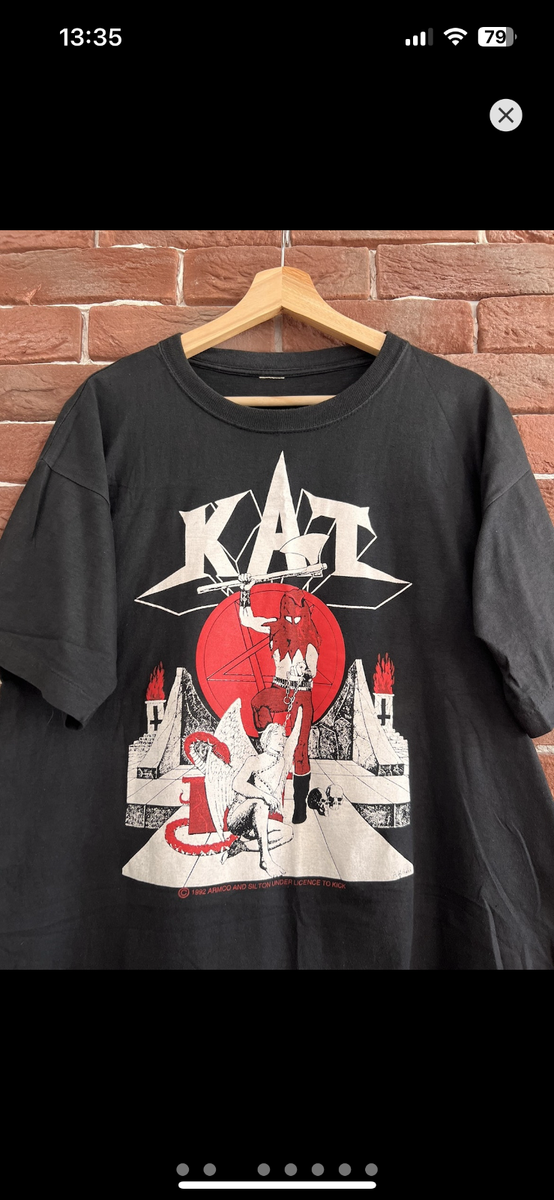 Rare Vintage 90s Kat Polish Black Metal Band Tshirt Grail L Roman  Kostrzewski