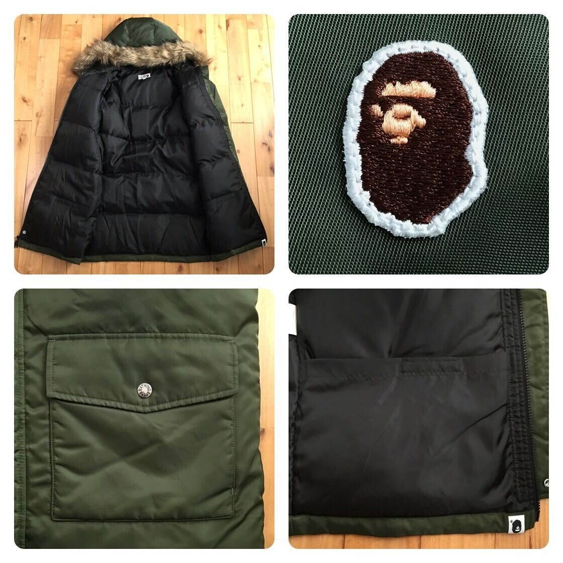 Pirates Store limited BAPE Fur down jacket A Bathing Ape Size M | eBay