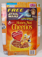 2002 Cereal Box Honey Nut Cheerios Star Wars II, General Mills - Empty Box