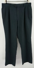 Vintage Polo University Club Ralph Lauren Men's 34 x 28 Blue Wool Pleated Pant