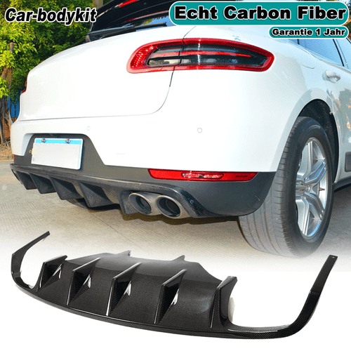 Carbon Heckdiffusor Diffusor Heckansatz Spoiler Passt für Porsche Macan 2014-20 - Bild 1 von 11