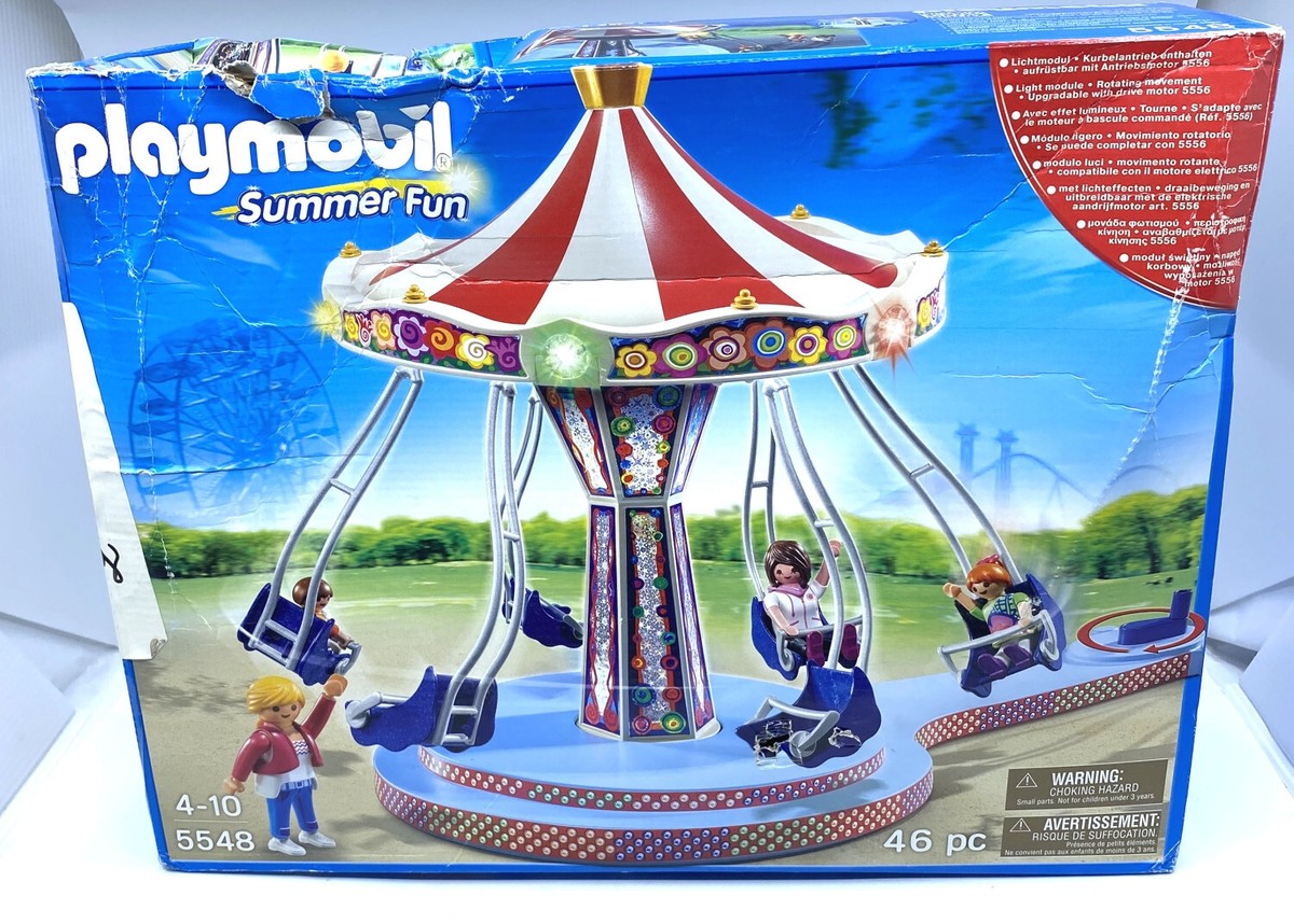 Playmobil 5548 Flying Swings Summer Fun Carousel Carnival Ride NEW