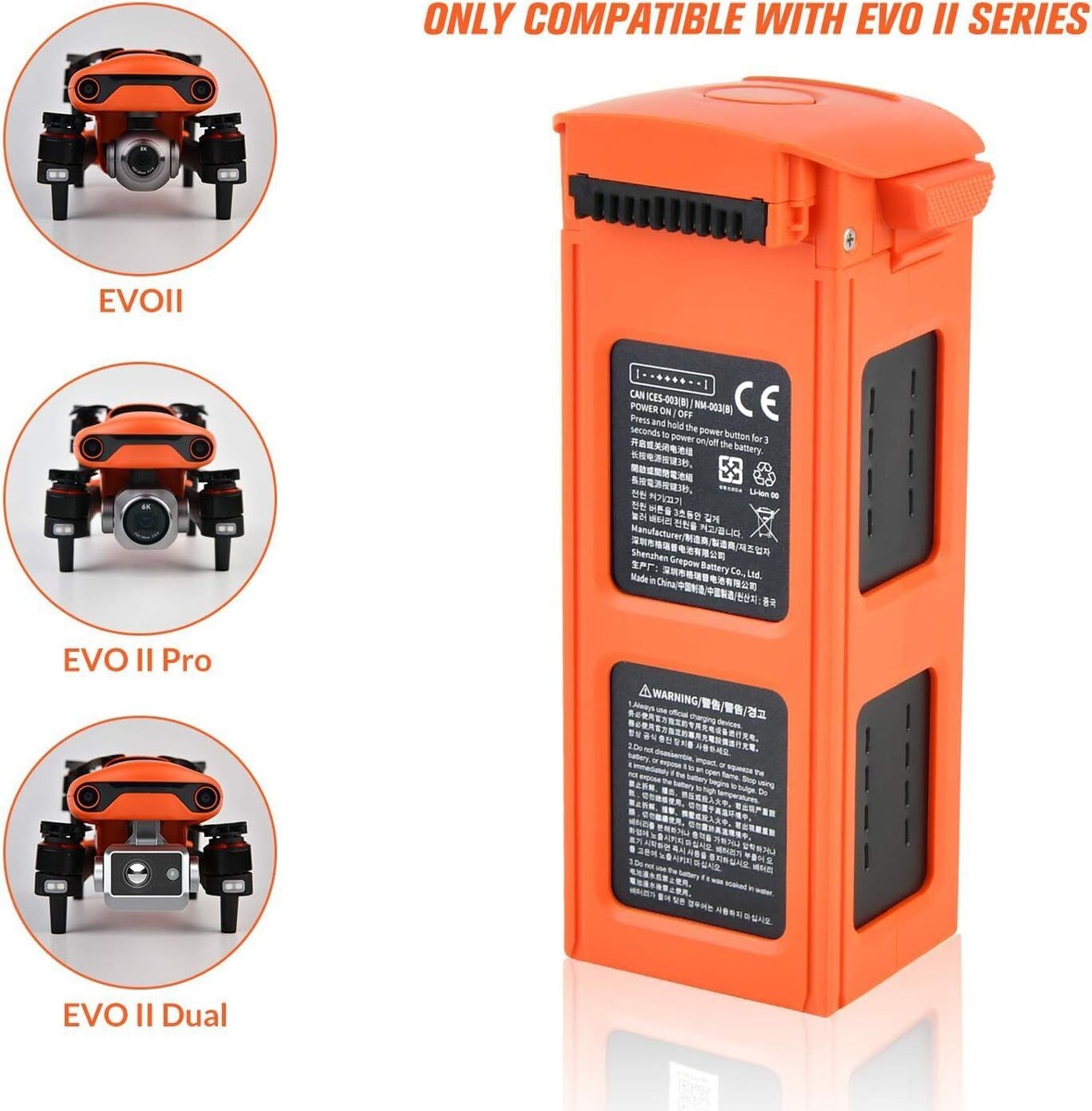 Autel EVO II Drone Battery 7100mAh EVO II PRO (RTK) EVO II Dual