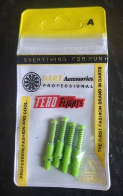CUESOUL AK7 Very Slim Dart Shaft for Steel Tip Dart and Soft Tip Darts Green A
