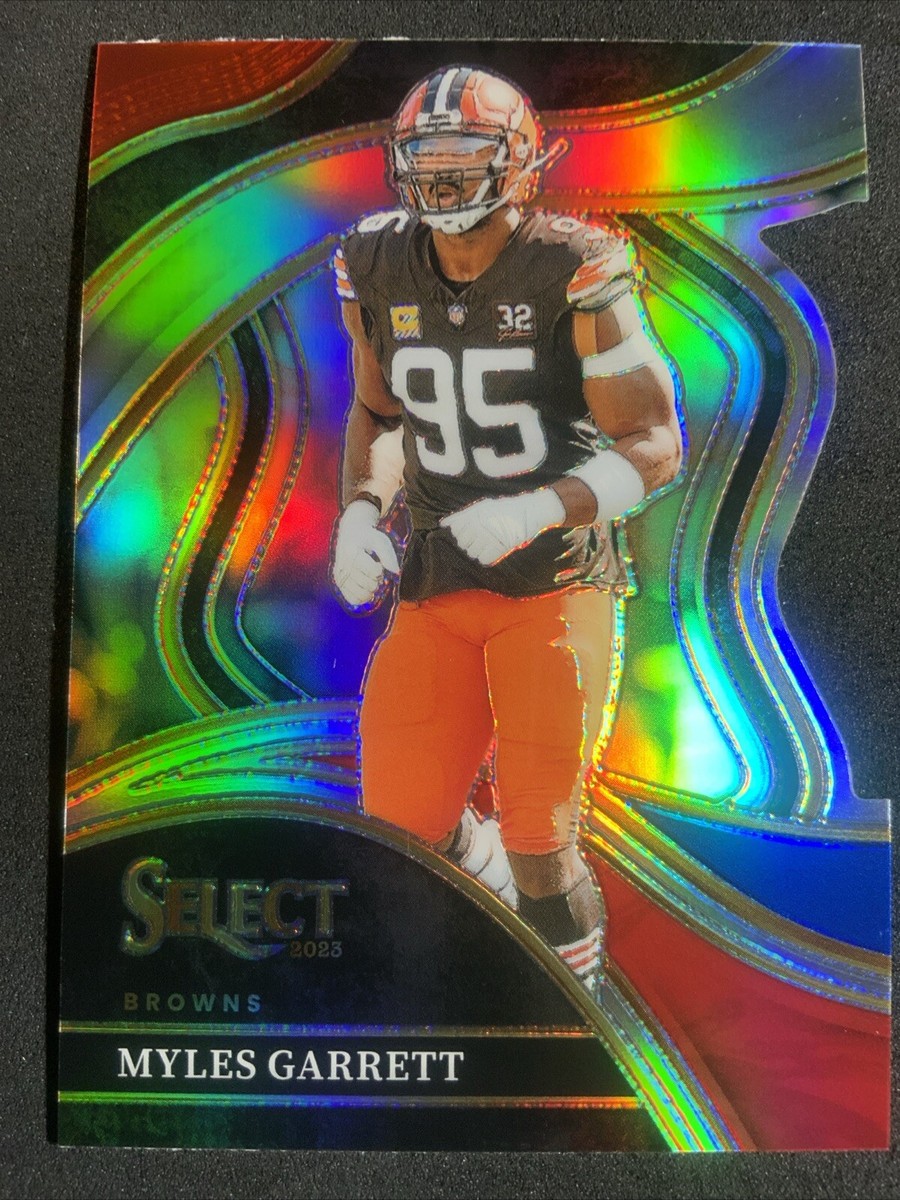 2023 Panini Select Myles Garrett Club Level Red Blue Die Cut Prizm