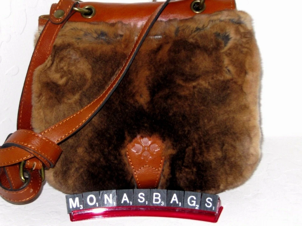 Bolso Bandolera Patricia Nash Cuero Solapa Karisa Piel Natural Sillín Nuevo con Etiquetas $199 Foto 2 de 4