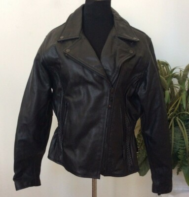 Dream-Apparel USA Biker Women's 100% Black Leather Bikers