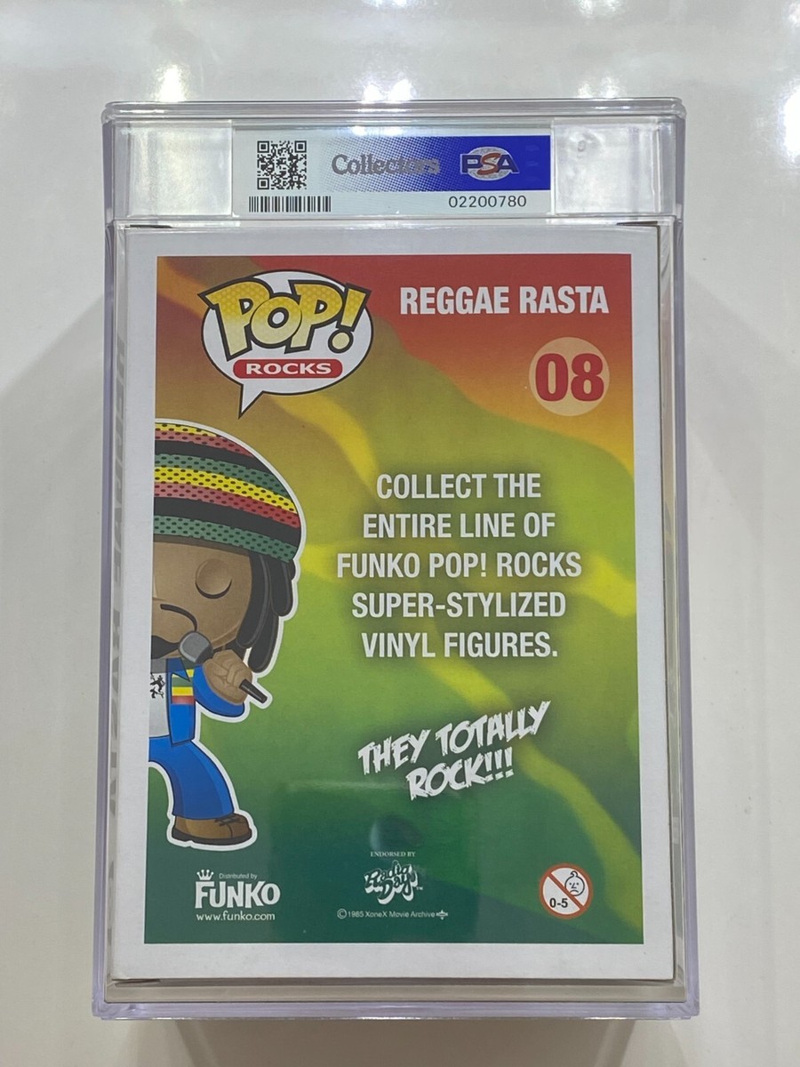 2010 Funko Pop! Rocks Vinyl Figure Reggae Rasta #08 RARE PSA