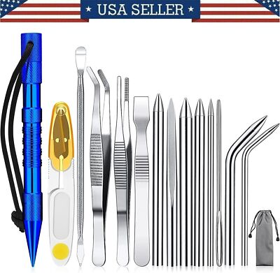 12-Piece Paracord Tool Kit for Crafting and Repair, Different Sizes and Shapes