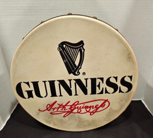 RARE VINTAGE GUINNESS BODHRAN WALTONS 12" CELTIC IRISH DRUM BAND USED.