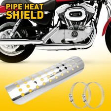 Exhaust Muffler Pipe Heat Shield Cover Heel Guard For Motorcycle Kawasaki Silver