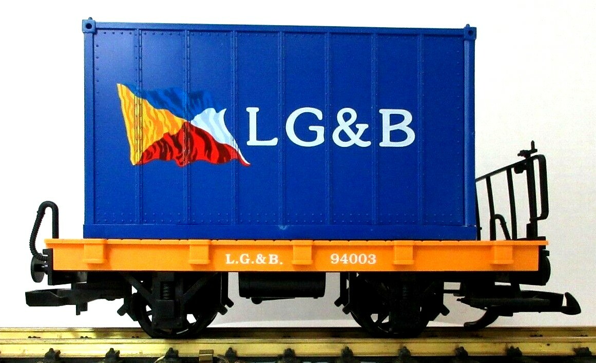 LGB 94003 L.G.& B FLAT CAR W/ CONTAINER NEW | eBay