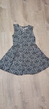 Ava & Grace Wome Sleeveless Black & White Print Dress Size Medium
