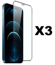 3-Pack Full Edge to Edge Coverage Tempered Glass Screen for iPhone 12 / 12 Pro