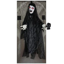 Haunted Hill Farm Animatronic Scary Demon Widow Door Greeter with Touch