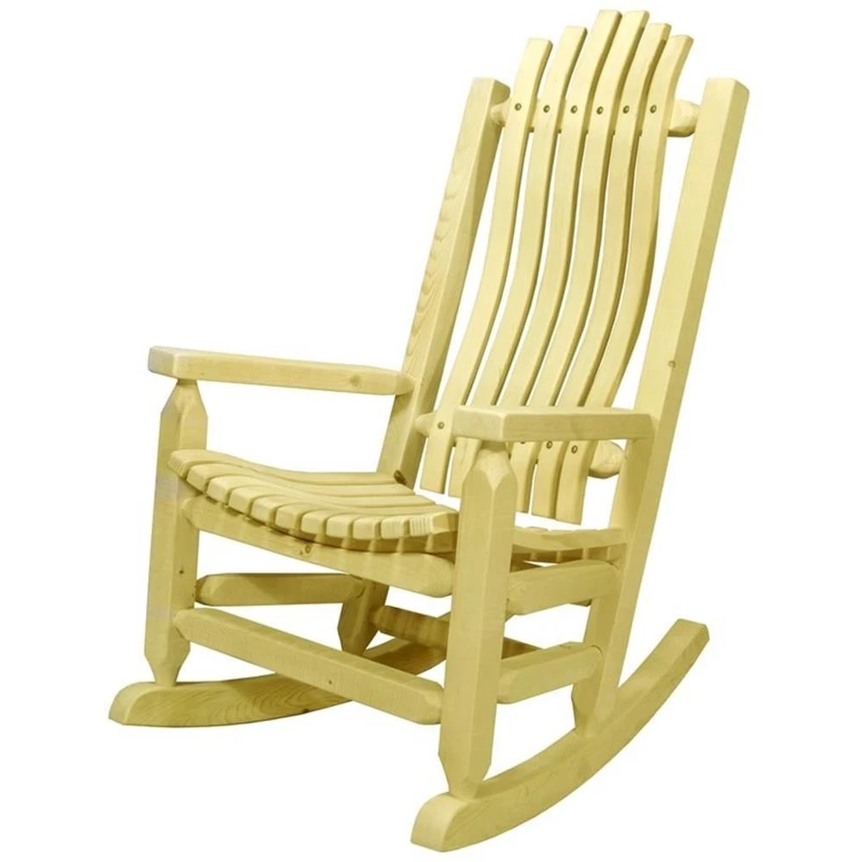 Montana Woodworks Homestead 19" Transitional Wood Adult Rocker in Gold - Image 2 of 4