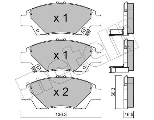 Pastiglie freno 22-0865-0 METELLI per HONDA JAZZ III INSIGHT JAZZ IV JAZZ V CR-Z