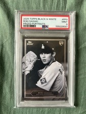 2025 Topps Black & White - Prized Portraits Roki Sasaki #PP9 (RC)