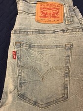 Boys Levi's denim jeans light wash stretch skinny 502 size 16 28x30 