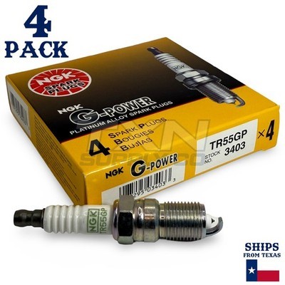 4 Pack NGK G-Power 3403 Spark Plugs TR55GP