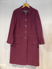 Boden Wool Overcoat Size 18 Purple/pink Colour 