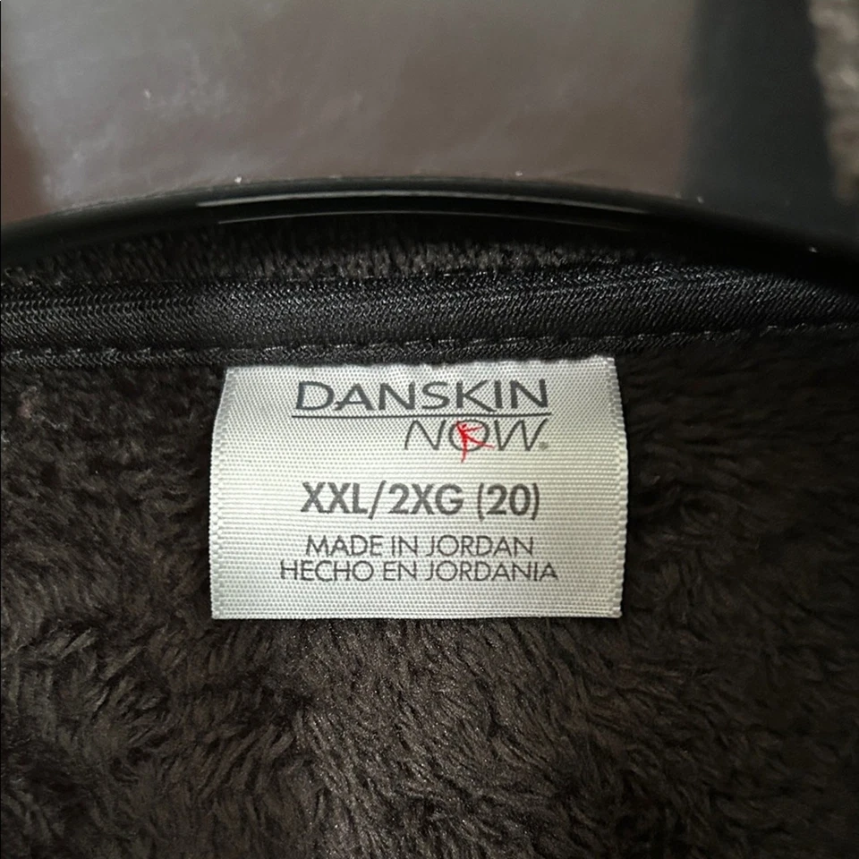 Danskin Now women Sz XXL (20) Black double zip fleece Jacket pockets inside too - Image 2 of 4