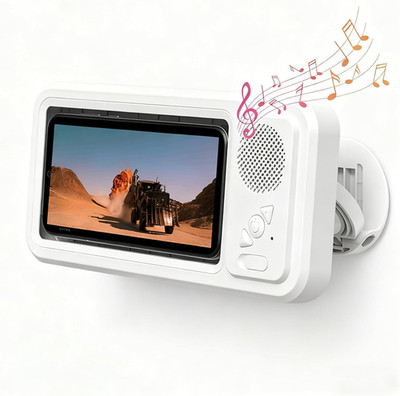 Waterproof Phone Holder with Speaker, Shower Phone Holder Waterproof, Shower Pho